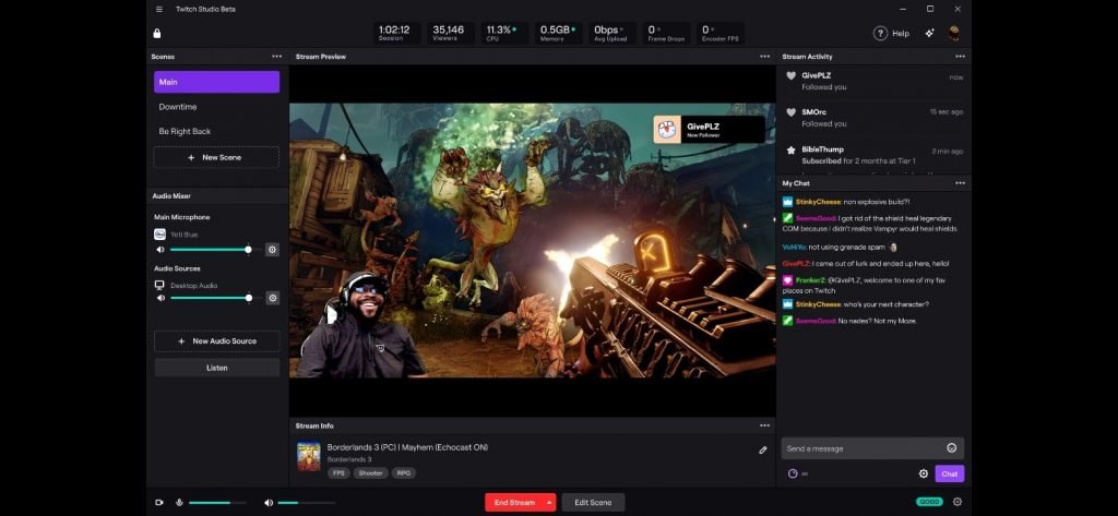 Twitch studio